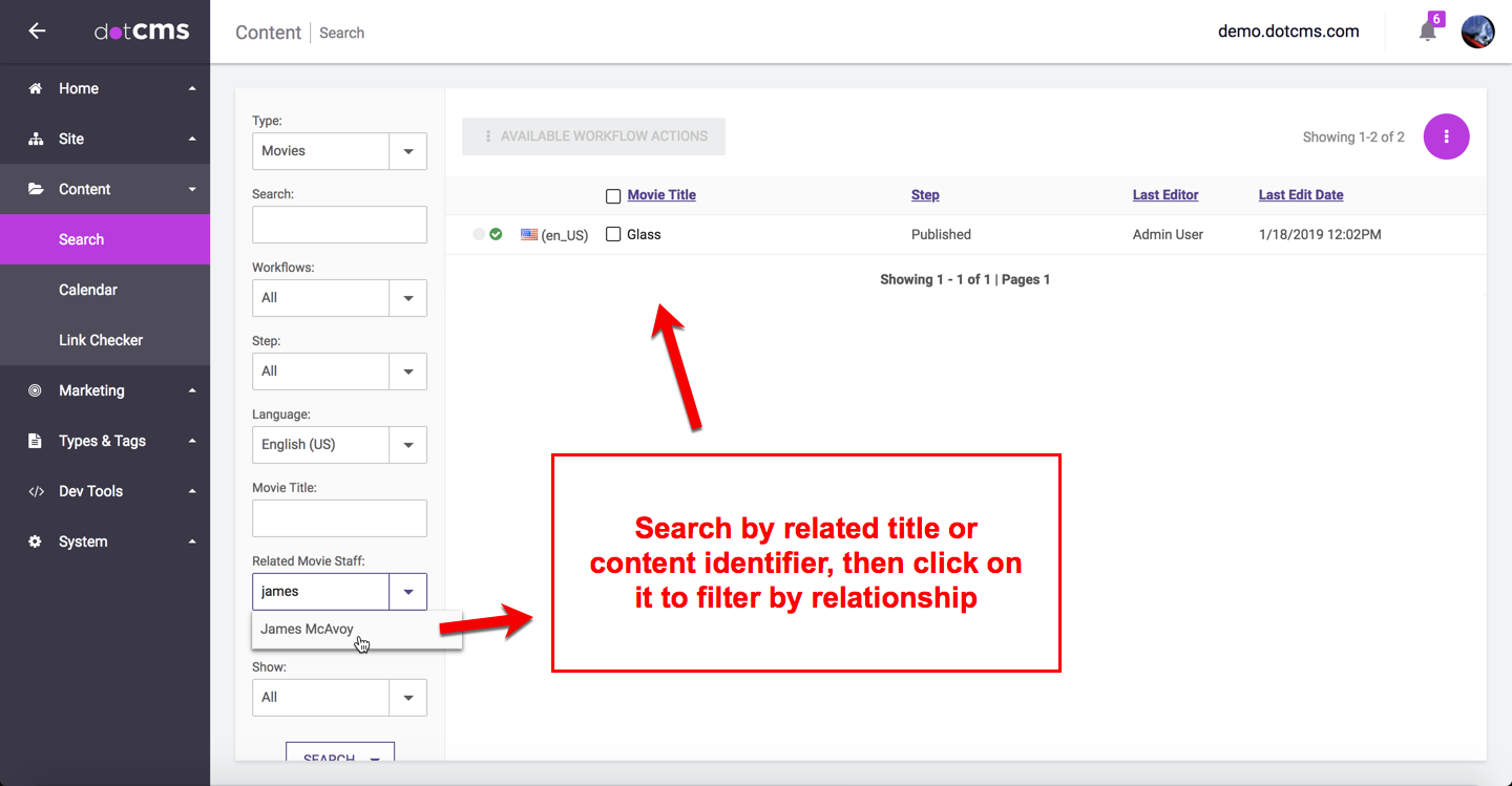 Searching for Content by Relationship