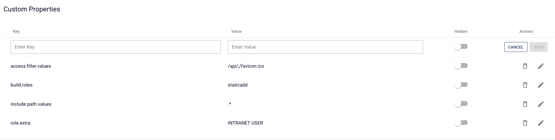 Front End SAML Configuration 